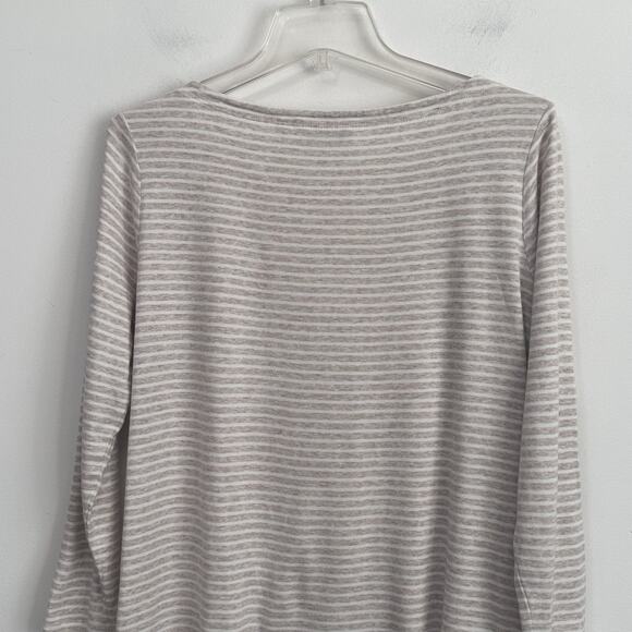 Vineyard Vines Womens Tee L Boat Neck 3/4 Sleeve Preppy Stripes Casual Pullover - Picture 6 of 8